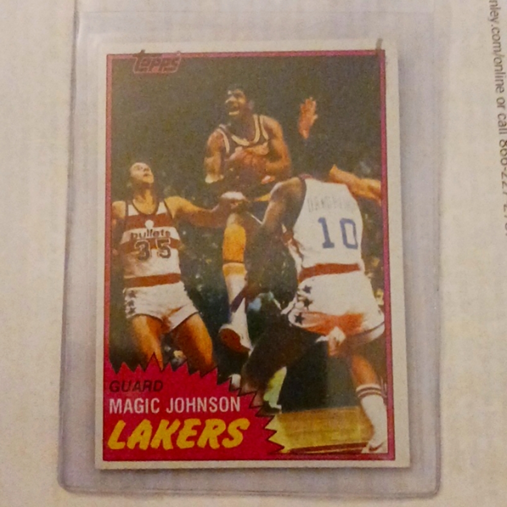 1981 topps magic johnson basketball card good condition